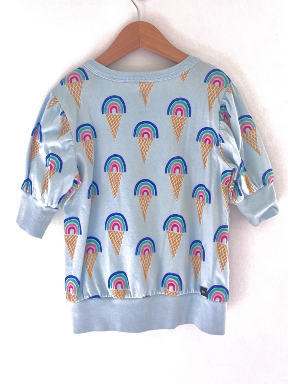 Tea Collection Rainbow Ice Cream Cone Lightweight Sweatshirt, Like New - Picture 6 of 10